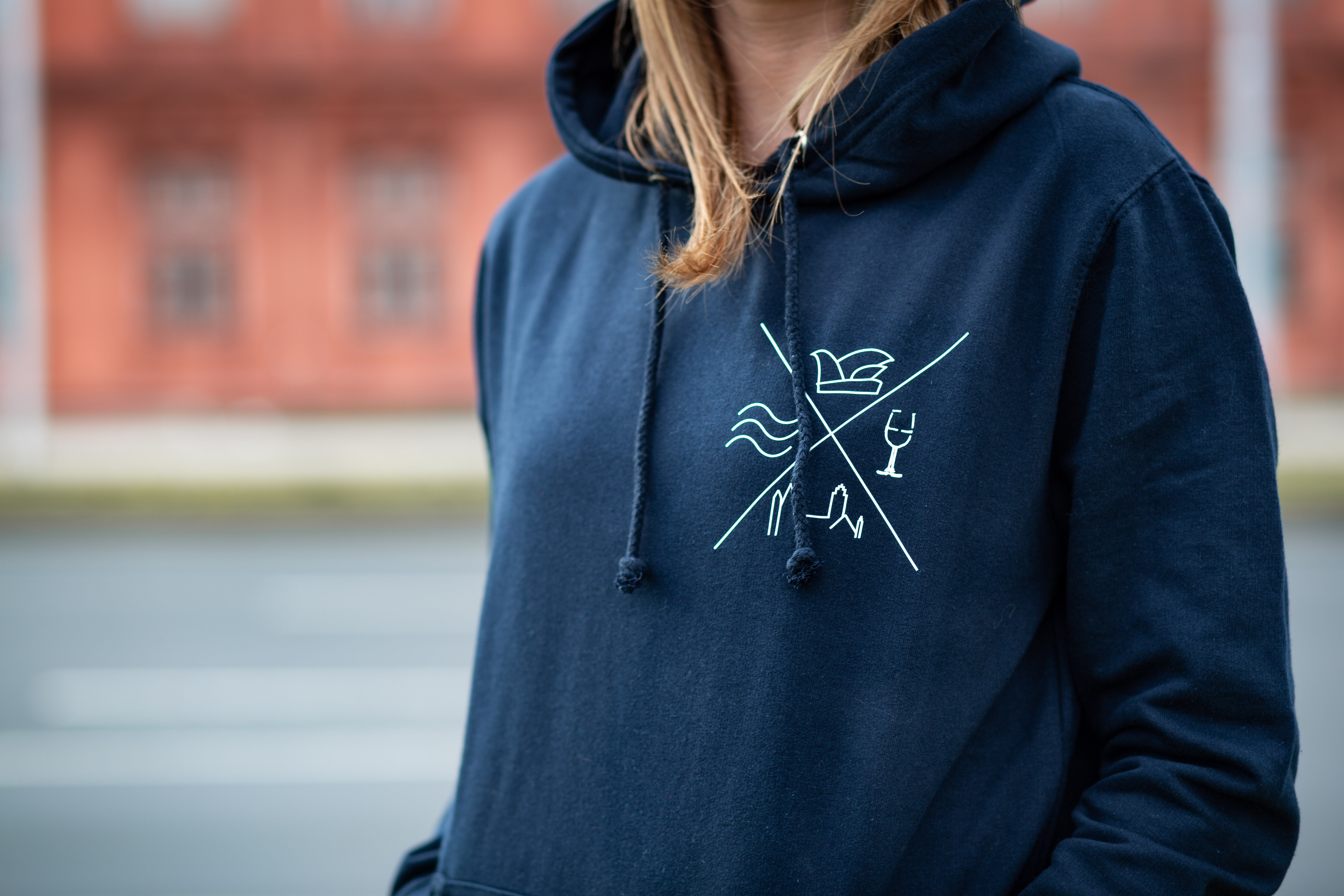Hoodie – Design: Viereck Männer